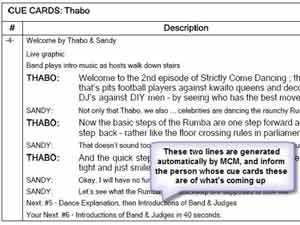 Multi-Cam Master Cue Cards